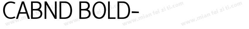 CABND BOLD字体转换